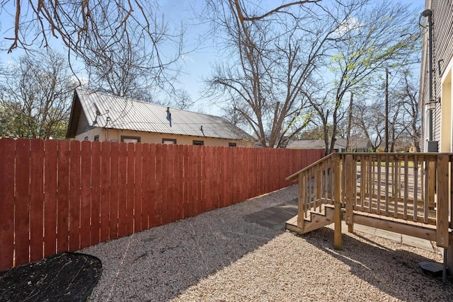 1407 S Myrtle St, Georgetown, TX 78626 - fenced backyard featuring a deck