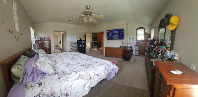 1149 State Highway 21 W Unit A, Cedar Creek, TX 78612 - bedroom featuring lofted ceiling and carpet