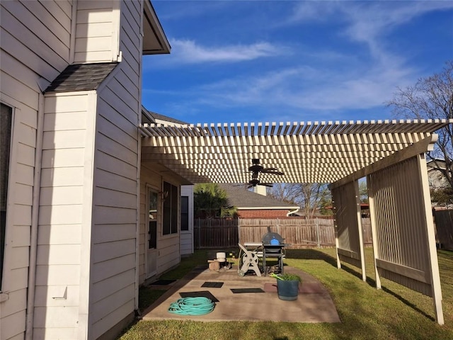 1709 Camas Dr, Austin, TX 78728 - fenced backyard with a pergola and a patio area
