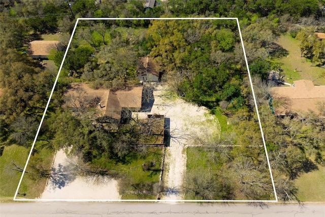 305 Reimer Ave, San Marcos, TX 78666 - aerial view of property and surrounding area with property parcel outlined