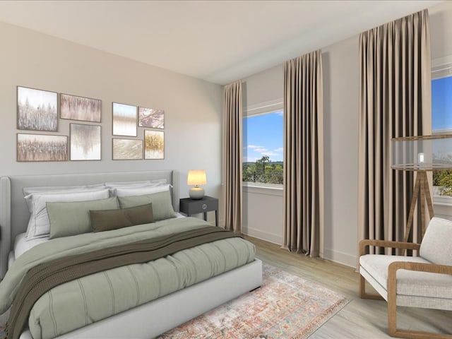 1715 Enfield Rd Unit 302, Austin, TX 78703 - bedroom with wood finished floors and baseboards