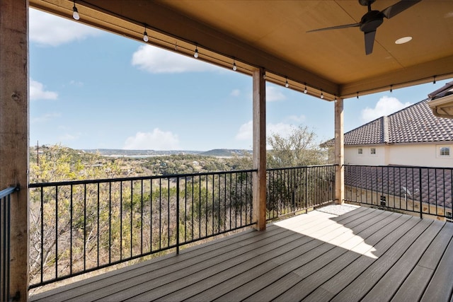 14618 Mansfield Dam Ct Unit 11, Austin, TX 78734 - wooden deck featuring a ceiling fan