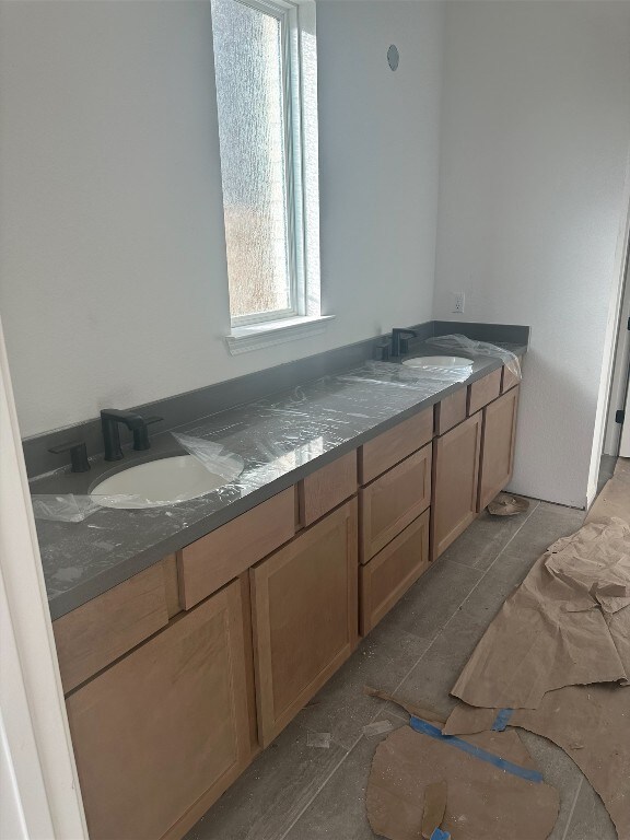 309 Golden Sage Ave, Georgetown, TX 78633 - full bath with double vanity