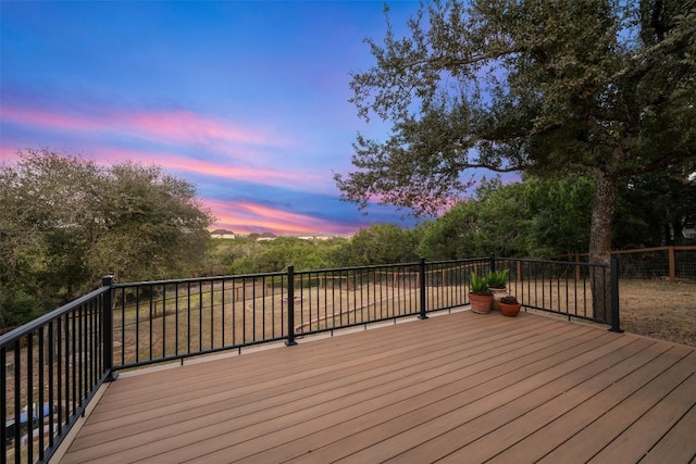 9943 Derecho Dr, Austin, TX 78737 - view of deck at dusk