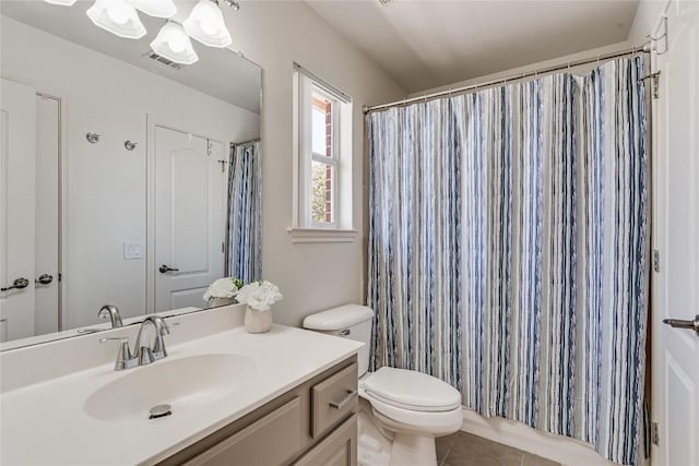2535 Crenshaw Dr, Round Rock, TX 78664 - full bath featuring vanity, toilet, and tile patterned flooring