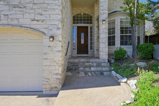 5903 Cane Pace, Austin, TX 78746 - doorway to property with stone siding