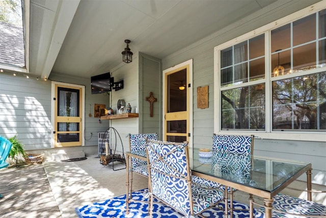 view of patio / terrace featuring covered porch