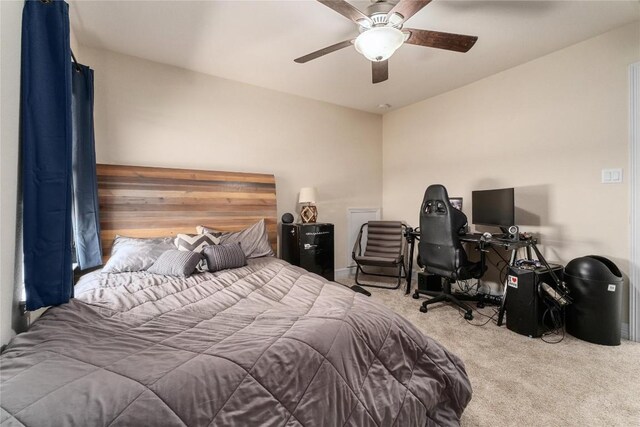 100 Adorno Ln, Georgetown, TX 78628 - bedroom with carpet floors and ceiling fan
