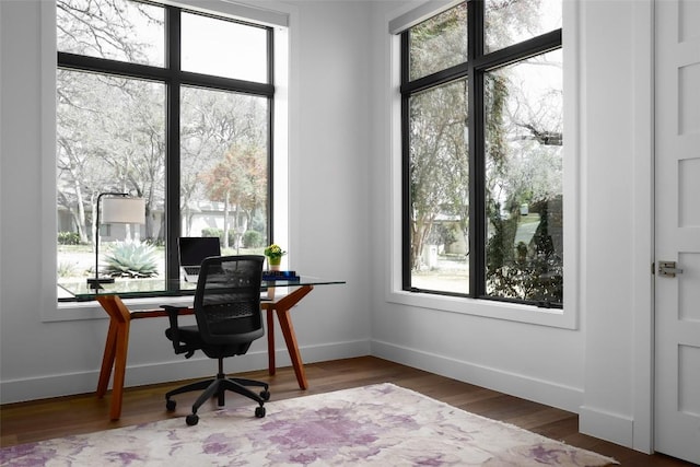 4704 Timberline Dr, Austin, TX 78746 - office space featuring plenty of natural light and wood finished floors