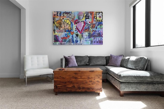 4704 Timberline Dr, Austin, TX 78746 - living area featuring healthy amount of natural light and carpet floors