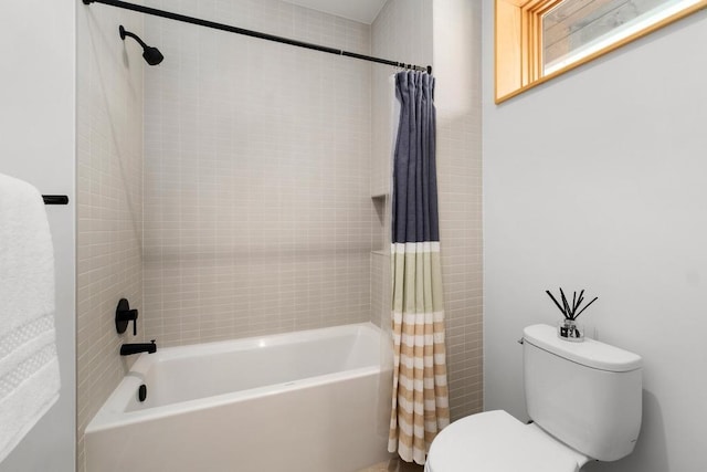 1411 Haskell St, Austin, TX 78702 - bathroom featuring shower / bath combo and toilet