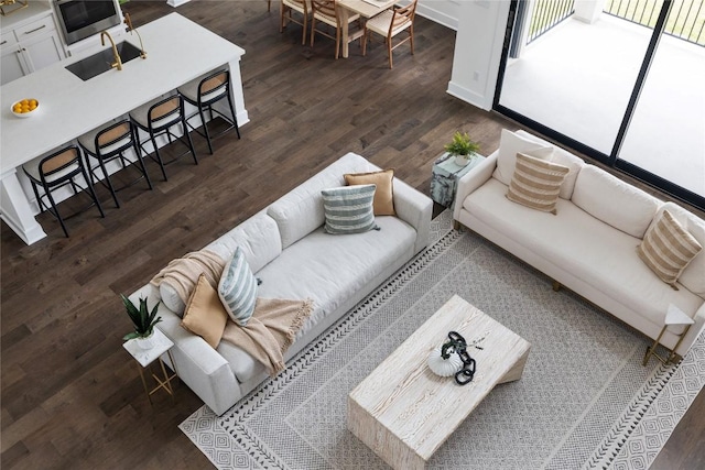 1005 Trevi Fontana, Leander, TX 78641 - living room featuring wood finished floors