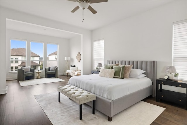 1005 Trevi Fontana, Leander, TX 78641 - bedroom featuring wood finished floors and ceiling fan