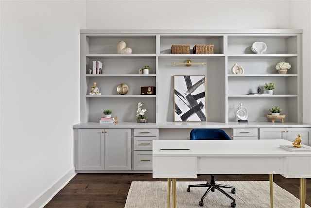 1005 Trevi Fontana, Leander, TX 78641 - office area featuring dark wood-style flooring