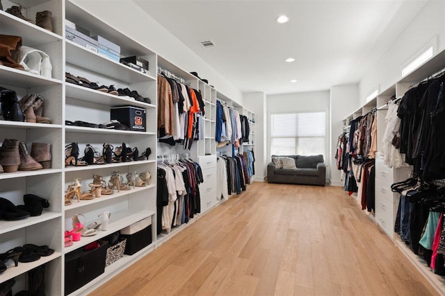 425 Private Road 915, Georgetown, TX 78633 - walk in closet with visible vents and light wood finished floors