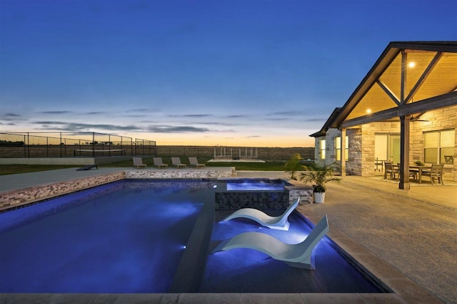425 Private Road 915, Georgetown, TX 78633 - view of pool featuring a pool with connected hot tub, a patio, and a fenced backyard