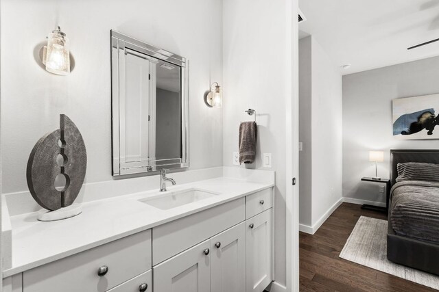 316 Hidden Beacon Bnd, Lakeway, TX 78738 - bathroom featuring vanity and wood finished floors