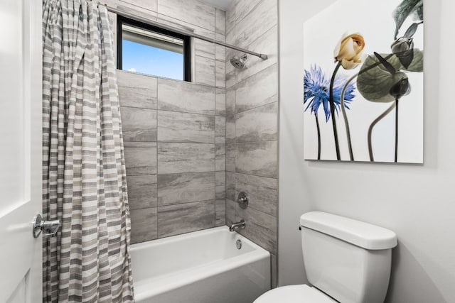 316 Hidden Beacon Bnd, Lakeway, TX 78738 - bathroom with shower / tub combo with curtain and toilet