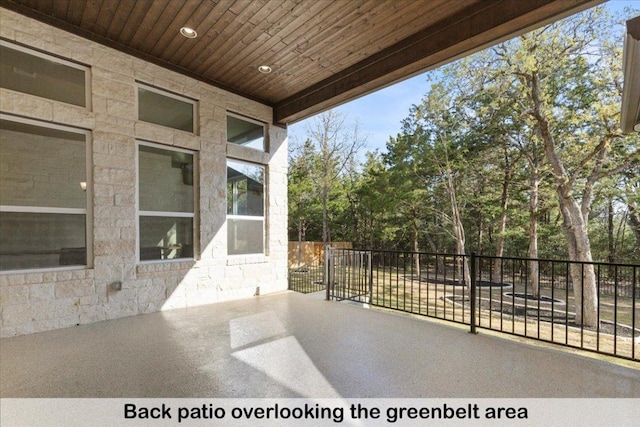 145 Gaston Dr, Bastrop, TX 78602 - view of patio featuring fence