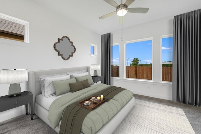 1405 S Brook Dr, Leander, TX 78641 - bedroom featuring carpet and a ceiling fan