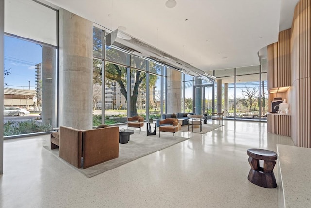 44 E Ave Unit 3402, Austin, TX 78701 - lobby with expansive windows and a towering ceiling