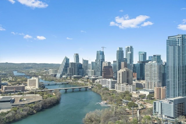 44 E Ave Unit 3402, Austin, TX 78701 - skyline view featuring a notable bridge and a nearby body of water