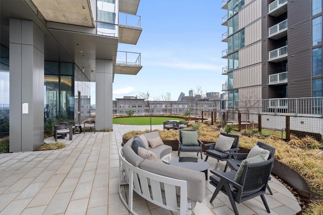 44 E Ave Unit 3402, Austin, TX 78701 - view of patio / terrace with outdoor lounge area