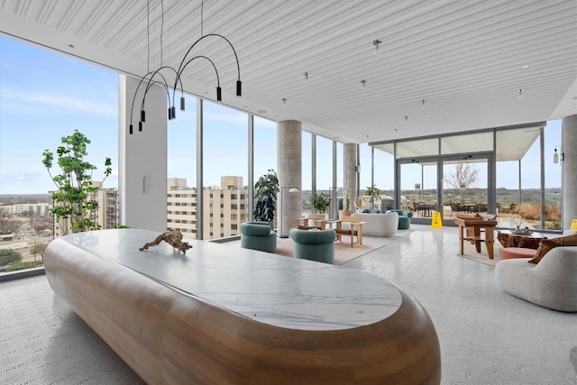 44 E Ave Unit 3402, Austin, TX 78701 - interior space featuring floor to ceiling windows
