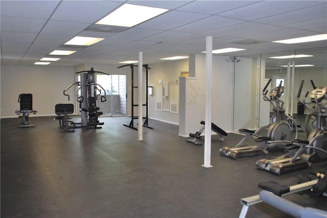 12166 Metric Blvd Unit 340, Austin, TX 78758 - workout area with a drop ceiling