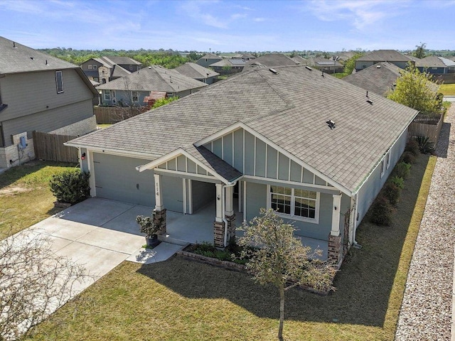 drone / aerial view featuring a residential view