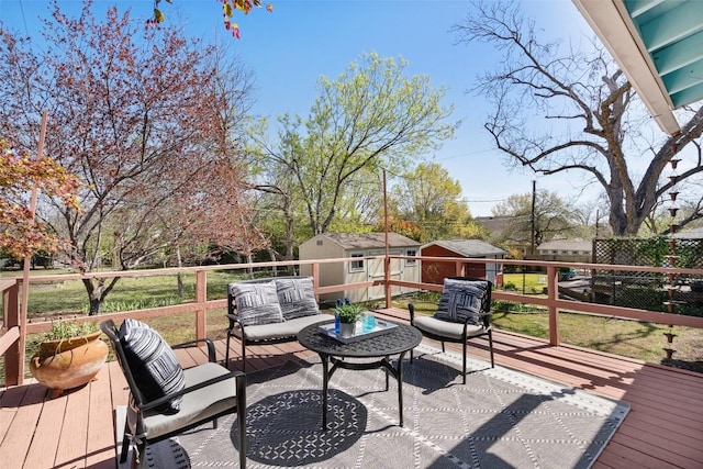 2708 W 49th St W, Austin, TX 78731 - wooden terrace featuring an outdoor hangout area