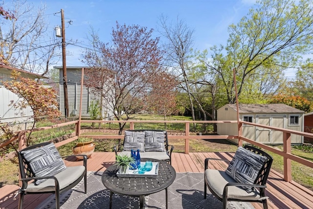 2708 W 49th St W, Austin, TX 78731 - wooden deck with an outdoor living space