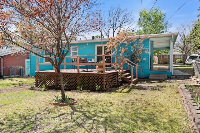 2708 W 49th St W, Austin, TX 78731 - rear view of property featuring a deck