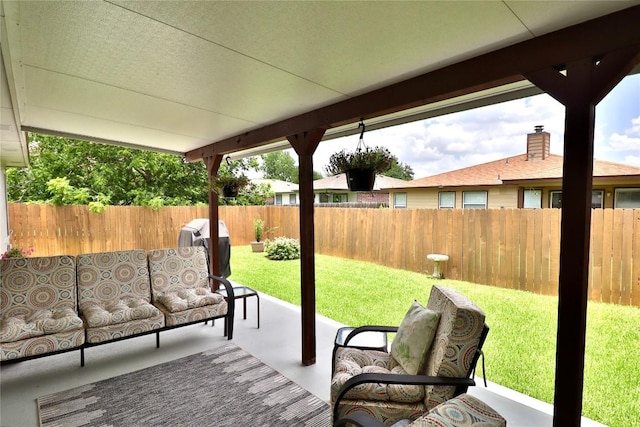 3919 Haleys Way, Round Rock, TX 78665 - fenced backyard with a patio area and area for grilling