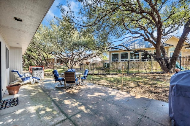 207 Lasso St, Horseshoe Bay, TX 78657 - view of patio / terrace with outdoor dining space and a grill