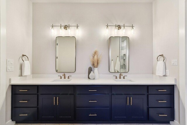 308 Somerset Hills Dr, Georgetown, TX 78633 - full bathroom with double vanity