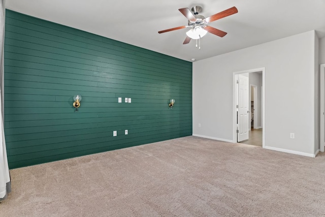 13601 Larrys Ln, Manchaca, TX 78652 - unfurnished room with a ceiling fan, carpet floors, and baseboards