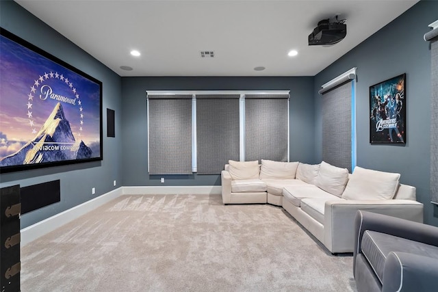 4229 Verano Dr, Austin, TX 78735 - home theater with carpet flooring and recessed lighting