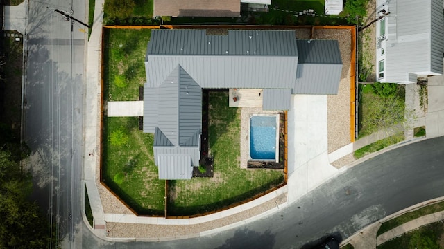 3607 Garden Villa Ln, Austin, TX 78704 - view from above of property with property boundaries highlighted