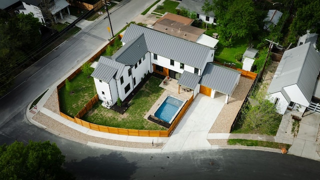 3607 Garden Villa Ln, Austin, TX 78704 - aerial view of residential area featuring a pool
