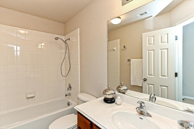 412 Madisons Way, Cedar Park, TX 78613 - bathroom with vanity, toilet, and washtub / shower combination
