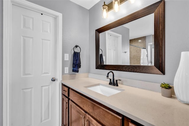 704 Firethorn Ln, Round Rock, TX 78664 - full bathroom featuring vanity and a shower with shower curtain