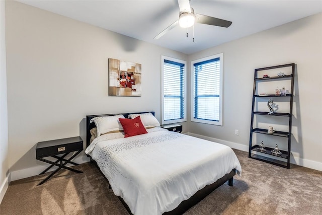 15089 Joseph Dr, Austin, TX 78734 - bedroom featuring dark colored carpet and a ceiling fan