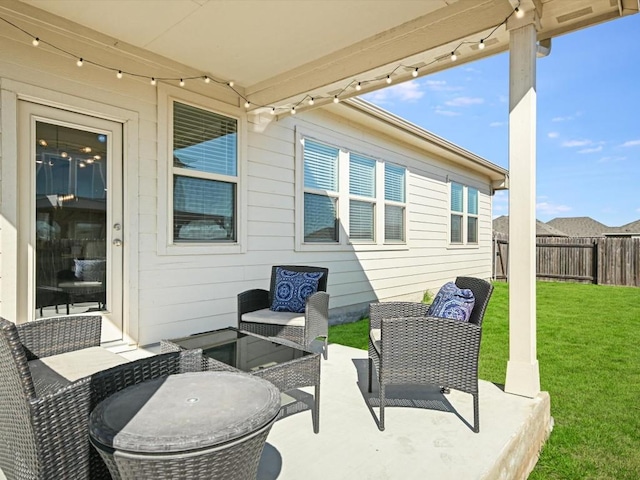 218 Pearland St, Hutto, TX 78634 - view of patio featuring an outdoor living space