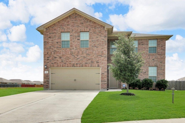 218 Pearland St, Hutto, TX 78634 - view of front of house featuring brick siding, an attached garage, and driveway