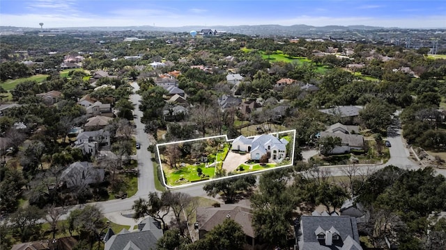 aerial view featuring a residential view