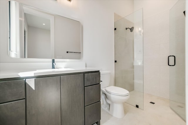 123 Azalea Loop, Horseshoe Bay, TX 78657 - full bath with toilet, tiled shower, vanity, and tile patterned floors