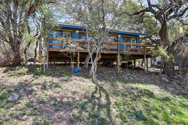 520 River Rapids Rd, Wimberley, TX 78676 - rear view of property featuring a wooden deck