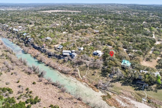 520 River Rapids Rd, Wimberley, TX 78676 - aerial overview of property's location with a nearby body of water