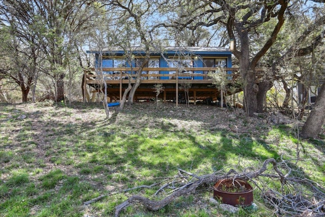 520 River Rapids Rd, Wimberley, TX 78676 - rear view of house with a deck